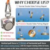 ULIBERMAGNET Strong Fishing Magnet Kit, Rotatable Neodymium Magnet Double Side