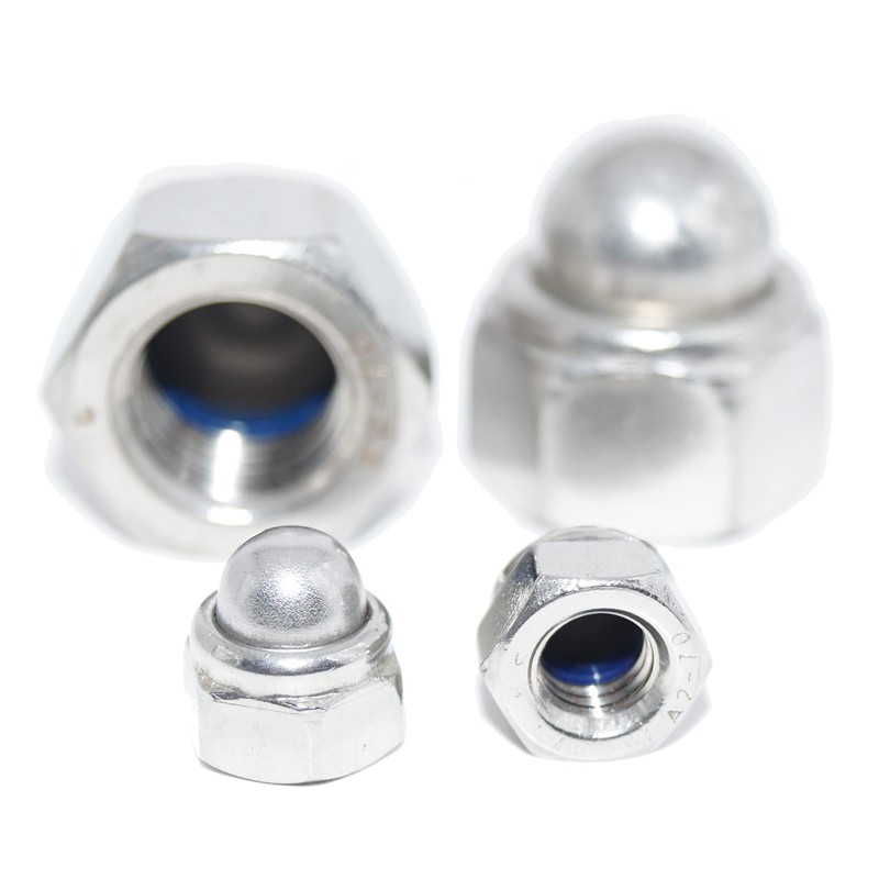 Acorn Nuts M8 Pack of 20 Hexagonal Acorn Nuts Self-Locking