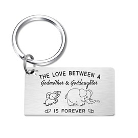 TGCNQ Godmother Proposal Gift, Godmother Gifts from Goddaughter, Keychian Gifts for Godmother Birthday Chirstmas Silver