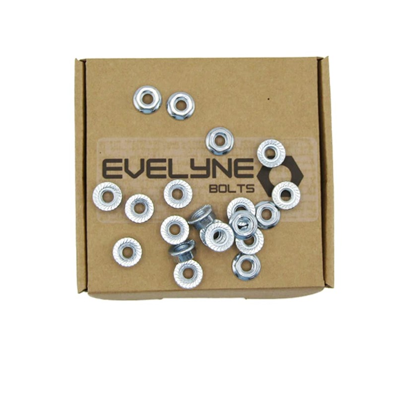 M6 Serrated Flange Hex Nuts - 6mm Steel (Pack of