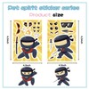 24 Sheets Ninja Make a Face Stickers for Kids –