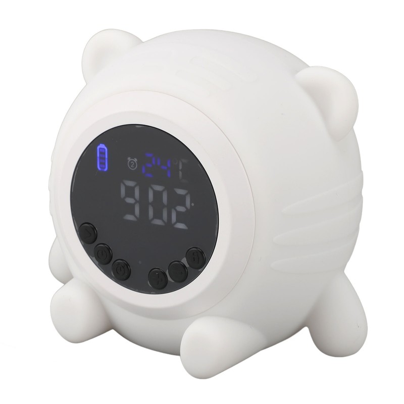 White Noise Alarm Clock Digital Rechargeable Bluetooth Alarm Clock 17