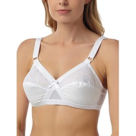 Marlon Women's Grace Everyday Bra, White, 40D