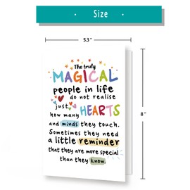 BENNLOOS Colours Positivity Card, Thank You Friendship Card Gifts for Him Her, Beautiful Self Confidence Card for Friends, Family