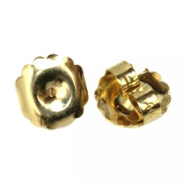 Unbranded 14KT yellow Gold Push On Earrings Replacement Butterfly Backs Backings 10 mm