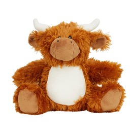 Mumbles Printme Highland Cow Plush Toy (26cm) (Brown)