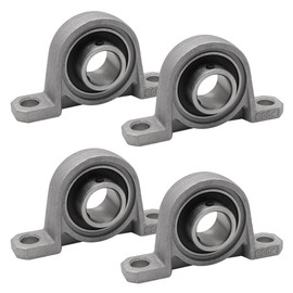 GOIYZTTR Set of 4 vertical housing bearings, 20 mm ball bearings, bearing block KP004, flange holes, housing bearing for mechanical parts, accessories