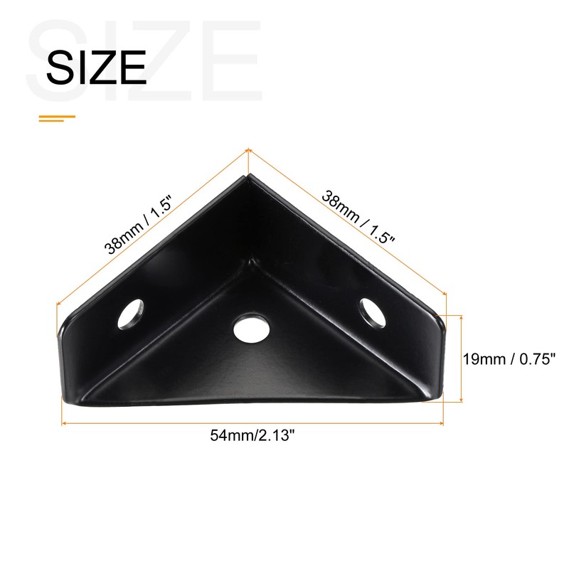 sourcing map 4Pcs Angle Corner Brackets 38mm x 38mm, Cold