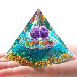 XIANNVXI XIANNVXI Healing Crystal Tower Orgonite Orgone Tower,Green Amethyst Crystal Gemstone Tower,Healing Crystal Gifts for Women Men