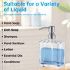 Rzoeox Clear Glass Soap Dispenser with Brushed Nickel Pump, 13.5