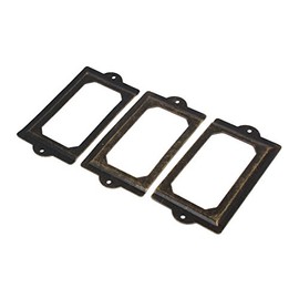 uxcell Office Library File Cabinet Box 125mm x 69mm Card Tag Label Holders Frames 3PCS