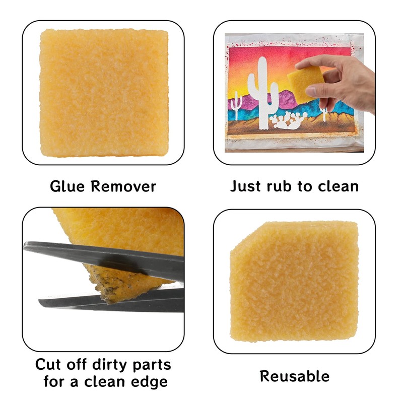 WHTCHSU 1Pcs Glue and Residue Eraser Rubber Cement Cleaner for