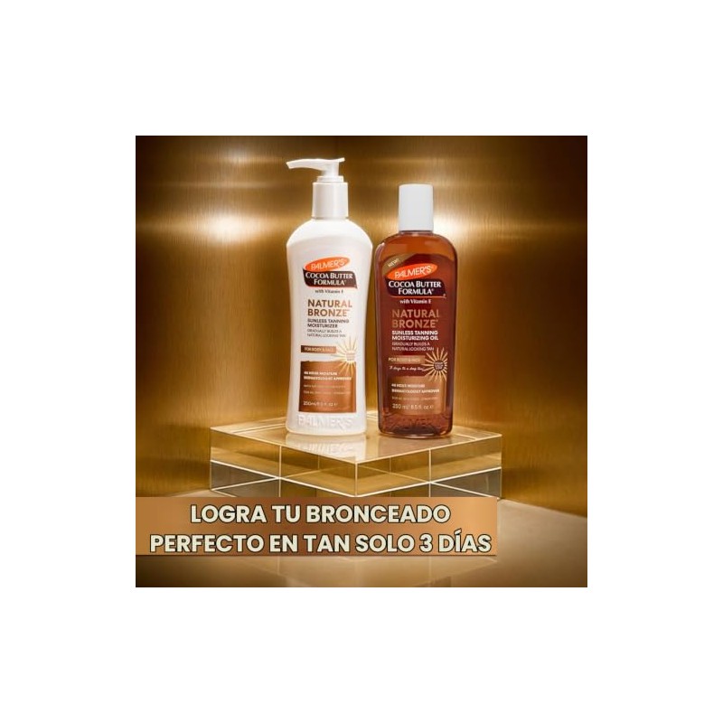 Palmers Cocoa Butter Formula Natural Bronze, Aceite Corporal Autobronceador Humectante,