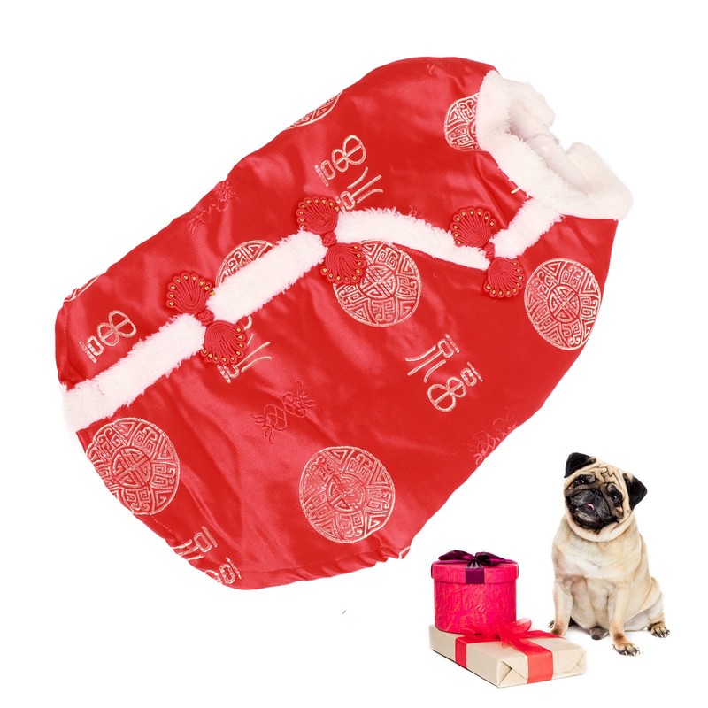 Tang Suit Pet Costume Comfortable Warm Attractive Dog Autumn Winter