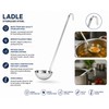 Stainless Steel Soup Ladle with Long Handle, 0.5-16 oz Capacity,