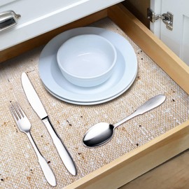 RAY STAR 12X120 Inch Shelf Liner for Kitchen Cabinets, Non-Adhesive Cabinet Liner Washable, PVC Drawer Liner for Dresser Non-Slip Bathroom (Yellow)(1 Roll)