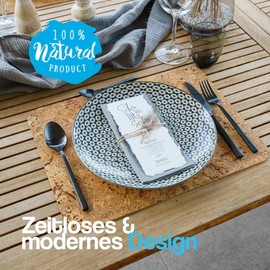 Tuuters Set of 4 Cork Place Mats Washable 40 x 30 cm (4 Pieces)