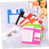 Ciieeo 6Pcs Writable Floppy Disk Coasters Heat Insulation Tableware Pads