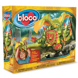 Bloco Toys Combat Dragon | STEM Toy | Fantasy Mythical Creatures | DIY Building Construction Set (155 Pieces)