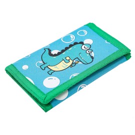 JONYEE RFID Wallet, Cute Cartoon Wallet with Zipper for Kids (Crocodile)
