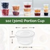 QNP Supplies (100 Sets) Small Plastic Portion Cups with Lids