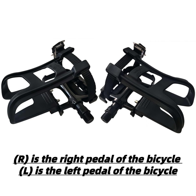 COZYROOMY Ultra-Lightweight Bike Pedals with Toe Clips & Straps |