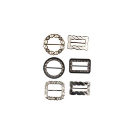 6 Pcs Silk Scarf Ring Clip T-shirt Tie Clips for Women Metal Ring Twist Knot Clip Buckle Circle Ring for Shirts Clothing Scarf Wrap Clips