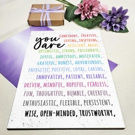 Motivational Wall Art Sign Plaque Inspire Every Day Vibrant Print A4 Wooden Home Décor Uplifting Decoration