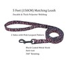 Olahibi Dog Collar Leash Set, Leopard Pattern, Polyester Material, 5ft