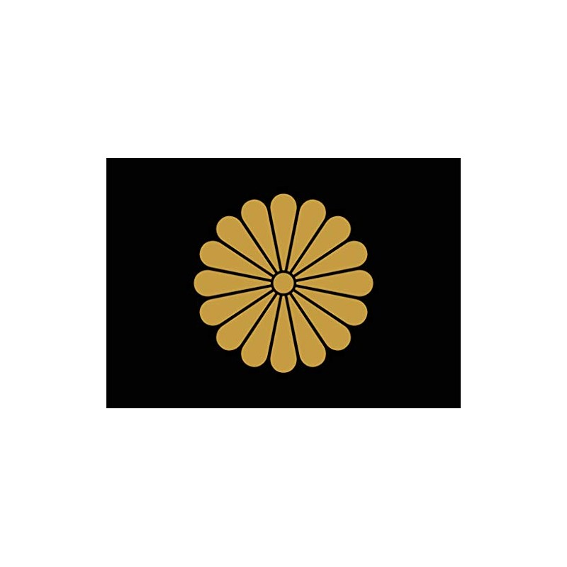 Magnet, Car Flag Series (Chrysanthemum Flower Crest, 5.9 x 3.9