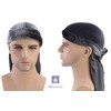 Miracroute Velvet Fabric Durag Hip Pop Dance DU-RAG Black White