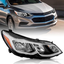 TUSDAR Headlight Assembly For 2016 2017 2018 2019 Chevy Cruze Halogen Model Headlight Headlamp Replacement Right Passenger Side