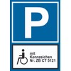HB-Druck Disabled Parking Space with License Plate A4 (210 x