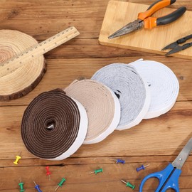 Zonon 4 Rolls 120 Inch Felt Strip with Adhesive Backing Felt Tapes Furniture Strip Rolls Self Stick Heavy Duty Polyester for Protecting Furniture and DIY Adhesive(Gray,1 Inch)