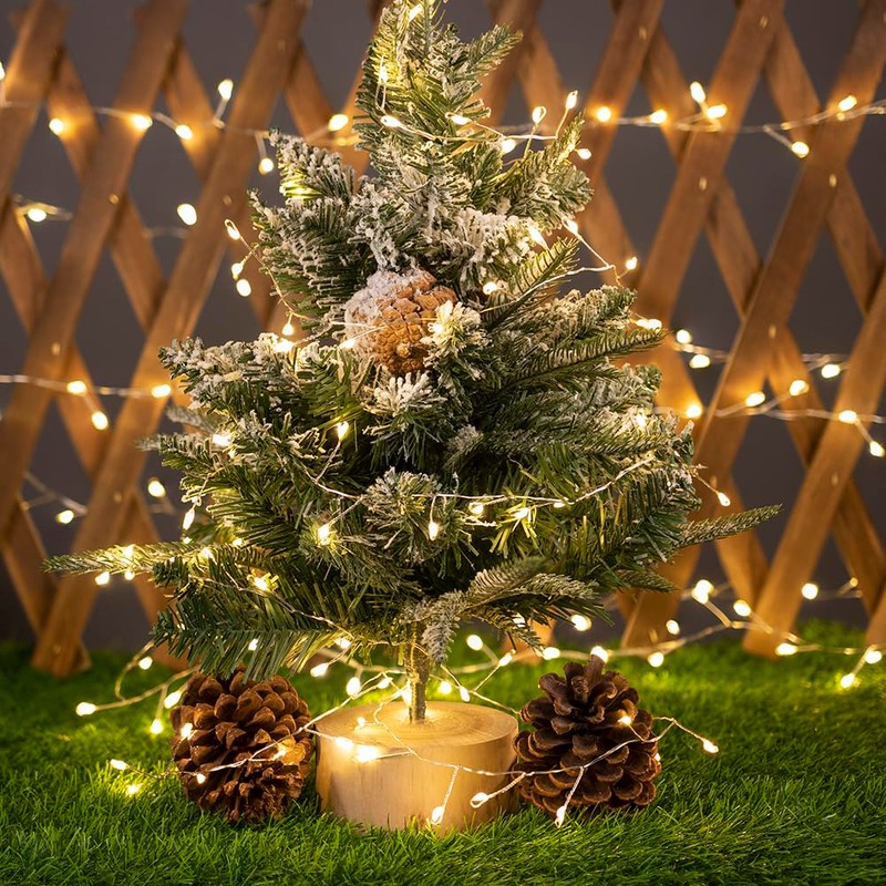 PCORES Fairy Lights Plug in, 6M 200LED Firecracker String Lights