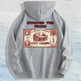 Started From Food Coupon Graphic Hoodie 100% Cotton US Warehouse 7 ColorsColor: Army Green, Size: L