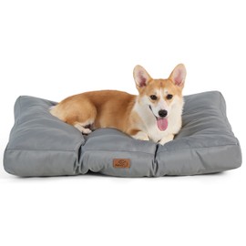 Bedsure Dog Bed Medium Size Dogs - Washable Pet Bed Mattress with Oxford Fabric, Water Resistant Flat Pet Pillow Cushion for Medium Dog Crate, 30x20x4, Grey