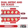 ARROW 6.3-Inch Torpedo Level, Magnetic Leveler with 0°/30°/45°/90° Bubbles, Top-view