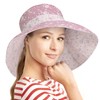 Womens 5'' Super Wide Brim Sun Hats Summer Reversible UPF