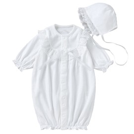 Kufuu 3725 Japanese Ceremony Dress, Newborn, 2-Piece Set, Girls, Boys, 2-Way, Shrine Visit, Discharge, Baby, Baby,, white