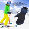 OOPOR Children's Winter Warm Waterproof Ski Gloves - Non-Slip Skating