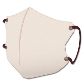 Advanced 3D Non-woven Fabric Mask, Light Weight Color Loop, Beige Brown x Dark Brown, Slightly Larger Size, Approx. 6.0 x 5.0 inches (15.3 x 12.9 cm), SMArt CLL-01, 30 Sheets