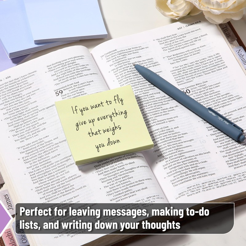 Mr. Pen- Sticky Notes, 3”x3”, 12 Pads, 600 Sheets, Summer