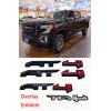 overlay 3PCS Gloss Black Red AT4 Sierra Fit 2019-2025 GMC
