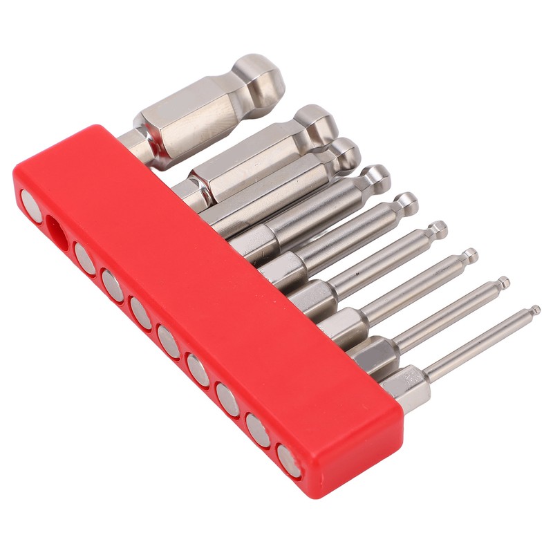 9pcs Hex Screwdriver Bit Set Rustproof S2 Steel Magnetic Ball