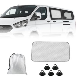 Thermal Mat Suitable for Ford Transit Custom 2012-2025 Side Sliding Door (Long Axle), Sun Protection Car Windscreen Interior Fit, Car Sun Visor Windscreen Cover