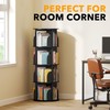 SpaceAid 4 Tier Rotating Bookshelf Tower, Spinning Bookcase Lazy Susan,