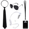 Graplan 5 PCS Agent Costume Accessories Set, Security Guard Accessories,