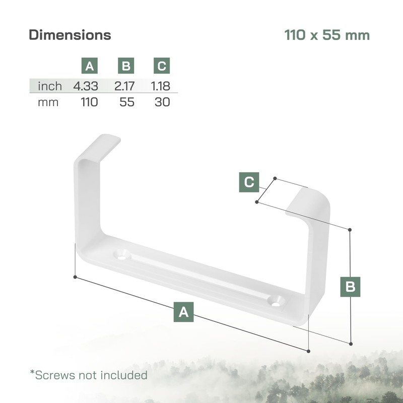 Vent Systems 2 Pack 110 x 55mm Plastic Wall Mount