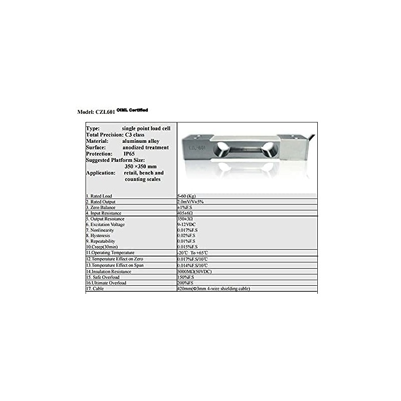 CZL601 Load Cell Force Measurement Electronic Force Scale High Precision
